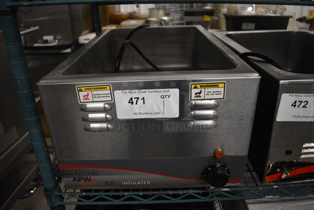 APW Wyott Model W-3VI Stainless Steel Commercial Countertop Food Warmer. 120 Volts, 1 Phase. 14x23x9. Tested and Working!