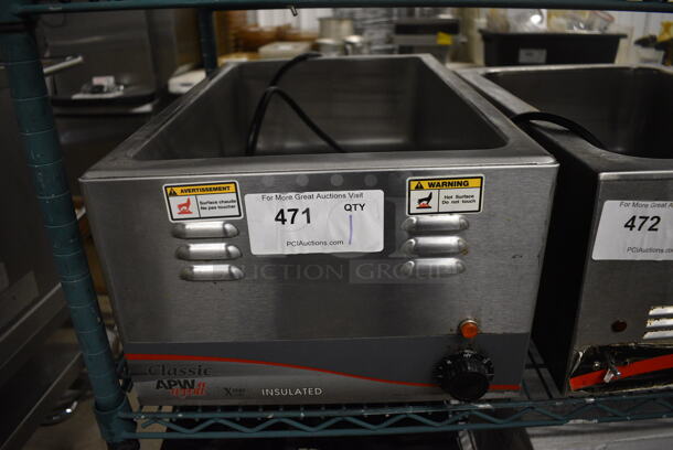 APW Wyott Model W-3VI Stainless Steel Commercial Countertop Food Warmer. 120 Volts, 1 Phase. 14x23x9. Tested and Working! - Image 1 of 4