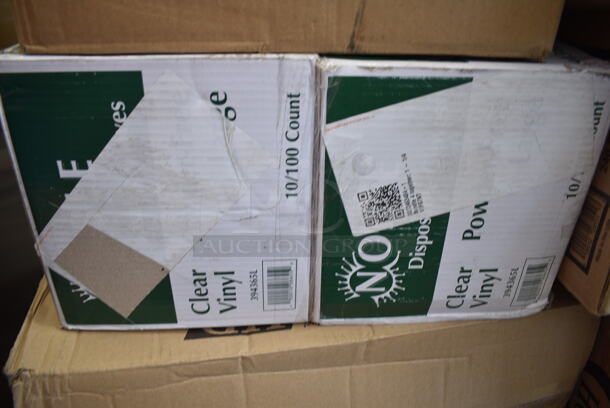 PALLET LOT of 34 BRAND NEW Boxes Including 105GC36321 Choice 1 Part Green and White Guest Check with Bottom Guest Receipt - 50/Case, 176WDBASE Acopa Wood Stand for Glass Beverage Dispensers, 2 Box 394365L Noble Large Gloves, 3 Box 128HD16COMBO ChoiceHD 16 oz. Microwavable Translucent Plastic Deli Container and Lid Combo Pack - 240/Case, 500TW7 Choice 7 oz. Translucent Thin Wall Plastic Cold Cup - 2500/Case, 760PCC03W Choice 3 oz. White Poly Paper Cold Cup - 5000/Case, 2 Box 500MFT Lavex White M-Fold (Multifold) Towel - 4000/Case, 177KNIFESHRP Galaxy KNIFESHRP 2-Stage Standard-Duty Electric Knife Sharpener, 127CH24 Choice 24 oz. Clear RPET Hinged Deli Container - 200/Case, 500CC10 Choice 10 oz. Clear PET Plastic Cold Cup - 1000/Case, 322UF4911 Noble Products 3" Use First Removable Round Label with Dispenser Carton - 500/Roll, 129MCS38B Choice 38 oz. Black Rectangular Microwavable Heavy Weight Container with Lid 8 3/4" x 6 1/4" x 2" - 150/Case, 347RPBD9WHSV Visions 9" White Plastic Plate with Silver Bands - 120/Case, 394345XL Noble NexGen Powder-Free Disposable Black Hybrid 3 Mil Thick Gloves - 1000/Case. 34 Times Your Bid!  - Image 2 of 12