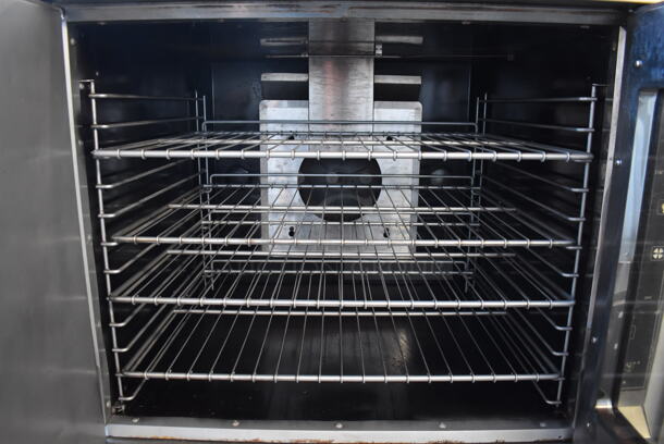 Royal RCOS-1 Stainless Steel Commercial Natural Gas Powered Full Size Convection Oven w/ View Through Door, Solid Door and Metal Racks on Metal Legs. 38x38x63 - Image 4 of 5