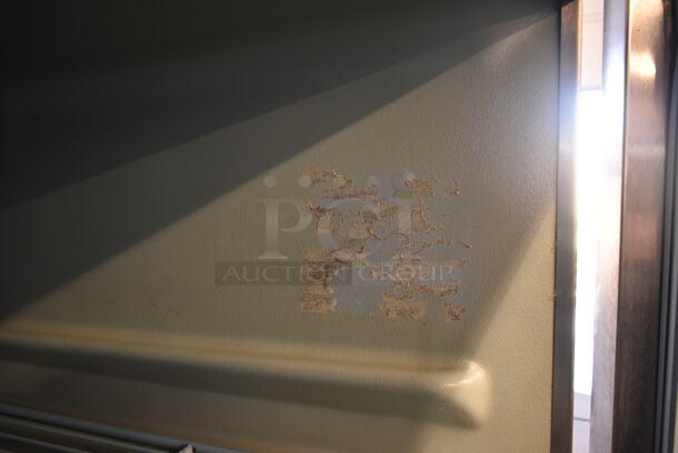 Delfield 6051-S Stainless Steel Commercial 2 Door Reach In Cooler w/ Poly Coated Racks on Commercial Casters. 115 Volts, 1 Phase. Tested and Working! - Image 8 of 10