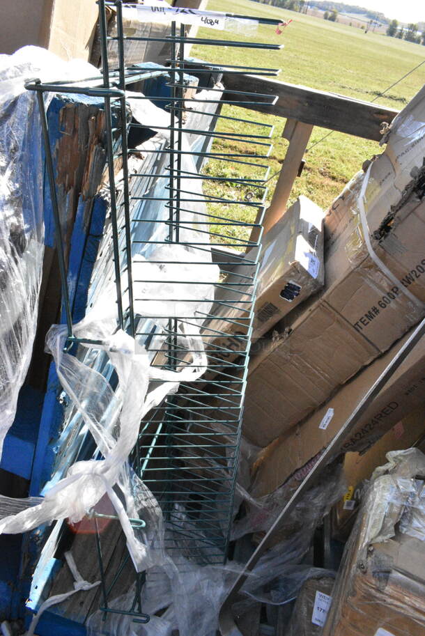 4 BRAND NEW SCRATCH AND DENT! Items Including 554LPGFS36 Backyard Pro Stainless Steel Front Shelf for LPG36 and LPG72 Grill, 177HLWBSS Avantco HLWB-SS Silver Weighted Base for HL and HLD Flexible Heat Lamps, Green Rack. 4 Times Your Bid!  - Image 8 of 9