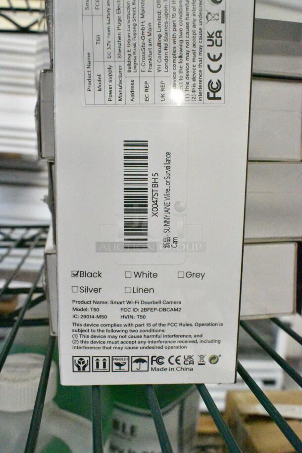 10 BRAND NEW SCRATCH AND DENT! Sunnyjane X0047STBHS Smart Wi-Fi Doorbell Camera. 10 Times Your Bid!  - Image 3 of 3