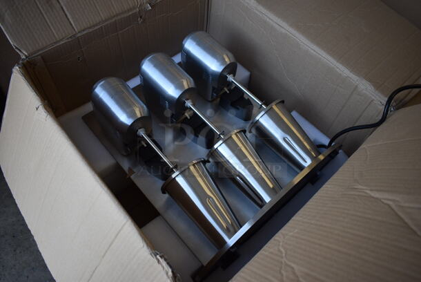 BRAND NEW IN BOX! Avamix Model DM-B-30C Stainless Steel Commercial Countertop 3 Head Drink Mixer. 120 Volts, 1 Phase. 18x12x20 - Image 3 of 7