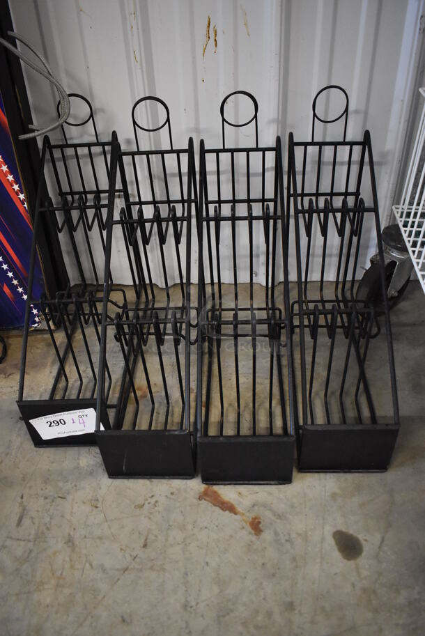 ALL ONE MONEY! Lot of 4 Black Metal Countertop 3 Tier Racks. 5x16x17 - Image 1 of 3
