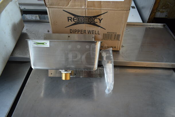 BRAND NEW SCRATCH AND DENT! Regency 600DW11 Stainless Steel Ice Cream Dipper Well and Faucet Set - Image 2 of 8