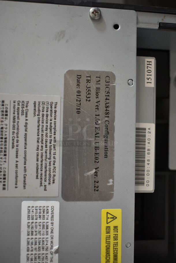 Radiant POS Monitor, Planar Monitor, 2 Receipt Printers, Uninterruptible Power Supply, HP Printer, Receipt Printer Paper Rolls.  - Image 9 of 12