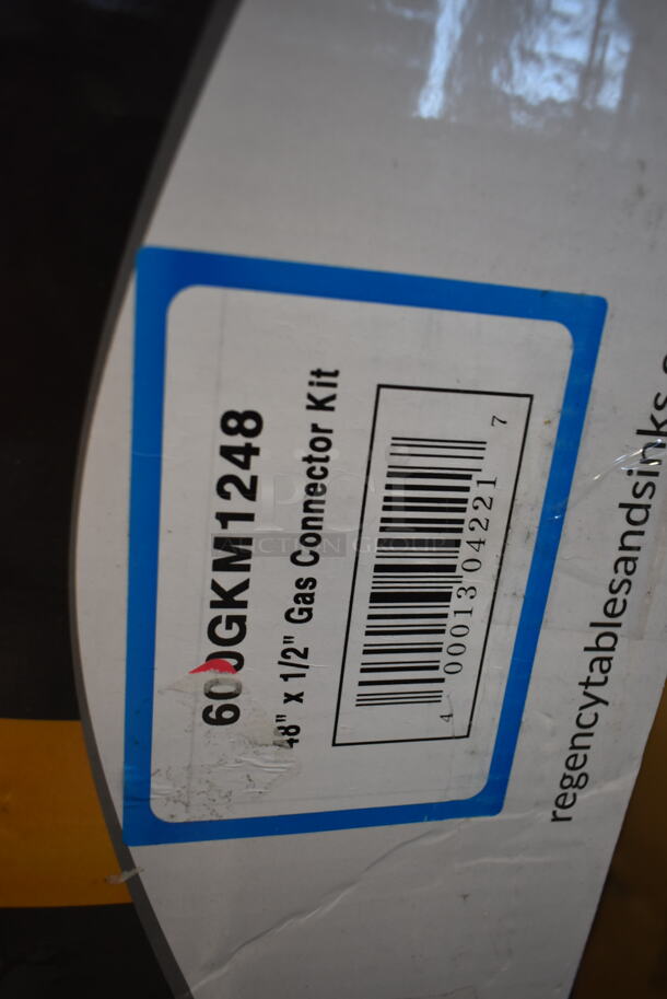 2 BRAND NEW SCRATCH AND DENT! Regency 600GKM1248 48" Mobile Gas Connector Hose Kit with 2 Elbows, Full Port Valve, Restraining Device, and Quick Disconnect - 1/2". 2 Times Your Bid! - Image 4 of 4