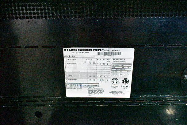 Hussmann Q3-SS-6S Metal Commercial Floor Style Horizontal Reach In Grab N Go Merchandiser. 120/208-240 Volts, 1 Phase.  - Image 8 of 8