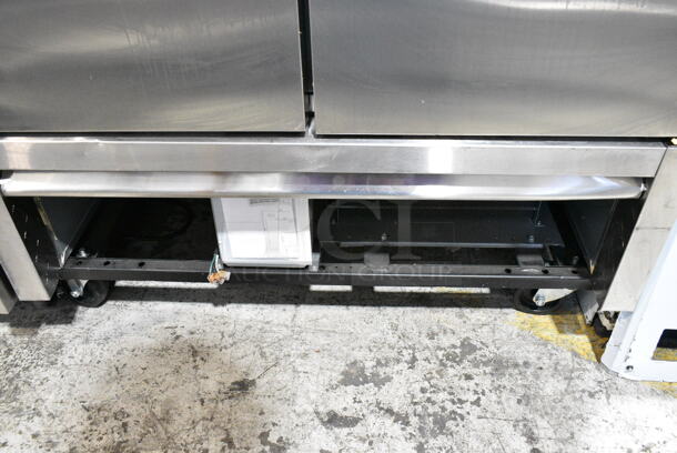 2021 True T-35-HC Stainless Steel Commercial 2 Door Reach In Cooler w/ Poly Coated Racks on Commercial Casters. 115 Volts, 1 Phase. Cannot Test Due To Missing Power Cord - Image 7 of 7