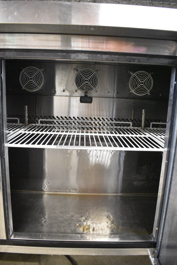 2017 Atosa MSF8304 Stainless Steel Commercial Sandwich Salad Prep Table Bain Marie Mega Top on Commercial Casters. 115 Volts, 1 Phase. Tested and Working! - Image 4 of 6