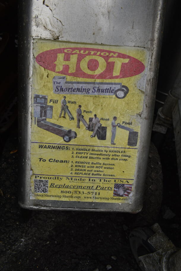 The Shortening Shuttle Metal Commercial Used Oil Transport Unit. - Image 2 of 5