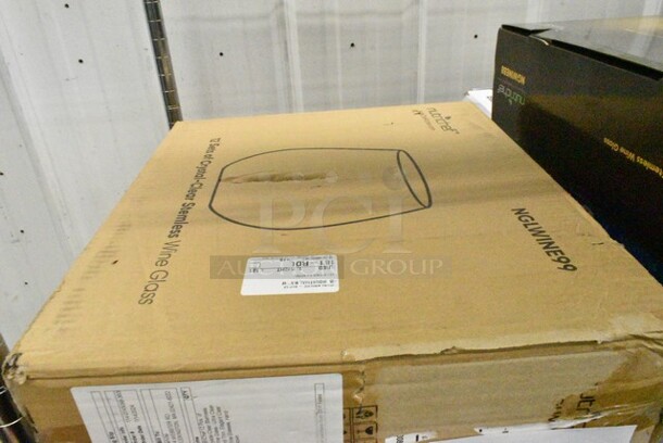 8 Various Items Including Nutrichef NGLWINE99 Wine Glass, Nutrichef NGWINE88 Crystal Clear Stemless Wine Set, Pyle PLMRA620 Elite Series Waterproof Amplifier, Krups GQ502D51 Panini Press, Riedel Bar Crystal Glasses, Umboo Bamboo Stove Topper Cutting Board, Krups Waffle Maker. 8 Times Your Bid! - Image 2 of 12