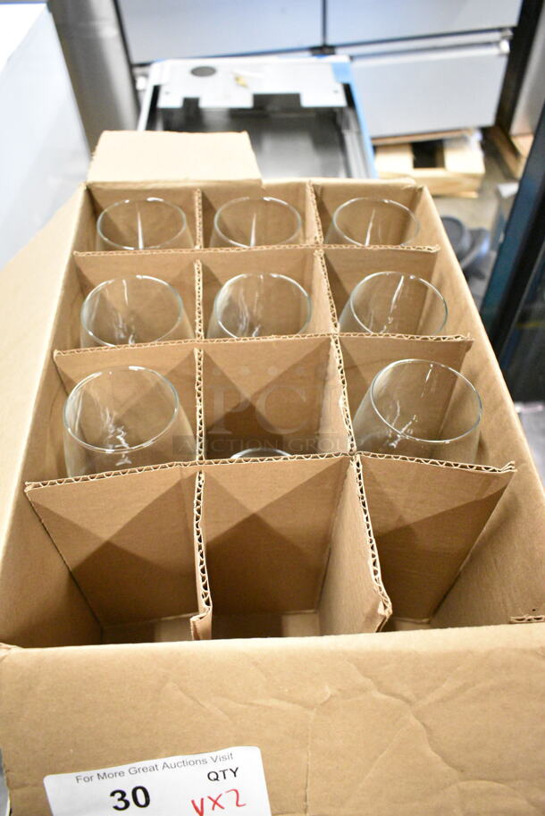 2 BRAND NEW SCRATCH AND DENT! Boxes Including Box of 22 55115141 Libbey Restaurant Basics 14 oz. Customizable Rim Tempered Mixing Glass and Box of 8 5517533 Libbey 7533 Vina 16 oz. Customizable Wine Glass. 2 Times Your Bid!  - Image 6 of 8