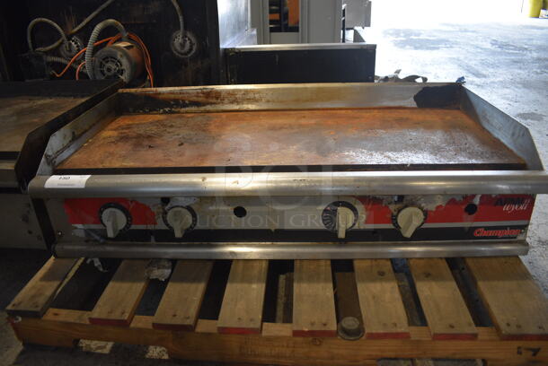APW Wyott Champion Commercial Stainless Steel Countertop Natural Gas Griddle.