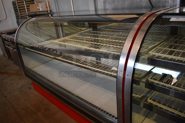 Metal Commercial Floor Style Dry Display Case Merchandiser w/ Poly Coated Shelves. 77.5x34x50 - Image 3 of 4