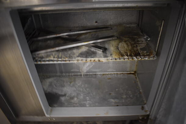 Continental SW60-24M Stainless Steel Commercial Sandwich Salad Prep Table Bain Marie Mega Top on Commercial Casters. 115 Volts, 1 Phase. 60x34x42.5. Tested and Powers On But Does Not Get Cold - Image 8 of 9