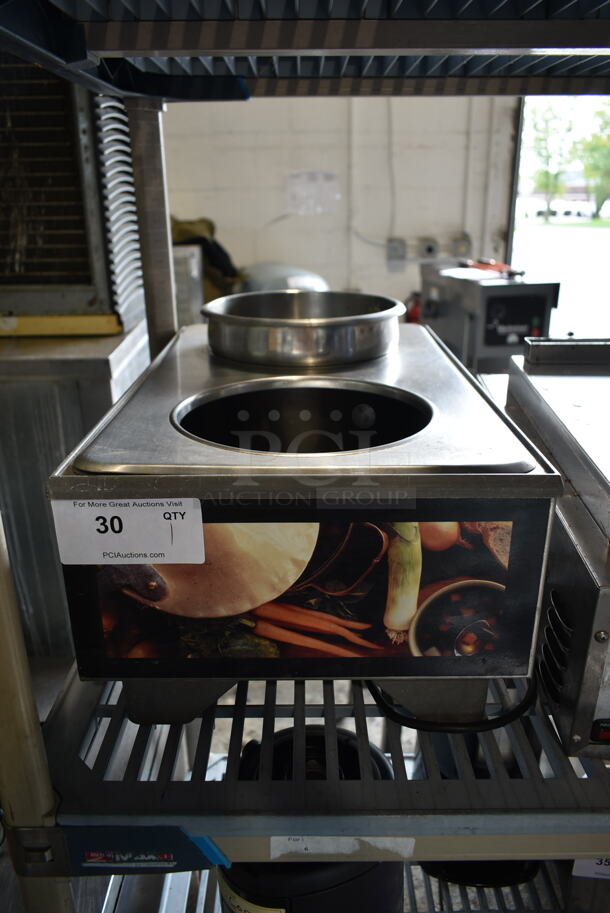 Vollrath HS1220 Stainless Steel Commercial Countertop Food Warmer w/ Adaptor Plate and 1 Drop In Bin. 120 Volts, 1 Phase. Tested and Does Not Power On - Image 1 of 6