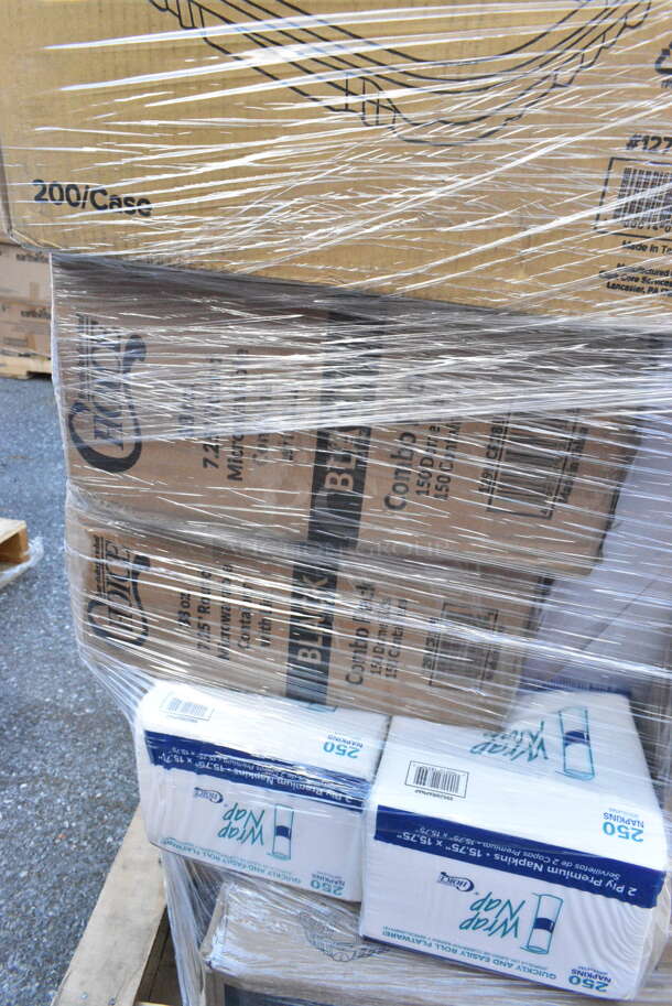 26 BRAND NEW! Items Including 760VP64 Carnival King 64 oz. Popcorn Bucket - 360/Case, 795PTOKFT2 Choice Kraft Microwavable Folded Paper #2 Take-Out Container 7 3/4" x 5 1/2" x 1 7/8" - 200/Case, 127CH16S Choice 16 oz. Clear RPET Shallow Hinged Deli Container - 200/Case, 245CB12PLN Choice 12" x 12" x 2" Kraft Customizable Corrugated Plain Pizza Box - 50/Case, 128HD12COMBO Choice Heavy Duty 12 oz. Microwavable Translucent Plastic Deli Container and Lid Combo Pack - 240/Case, 795PTOBK3 Choice 7 3/4" x 5 1/2" x 2 1/2" Black Microwavable Folded Paper #3 Take-Out Container - 200/Case. 26 Times Your Bid!  - Image 11 of 12