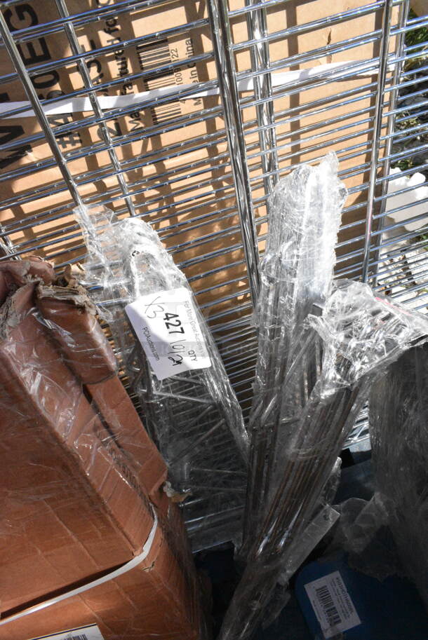 3 BRAND NEW SCRATCH AND DENT! Wire Shelf Pieces. 3 Times Your Bid!  - Image 5 of 9
