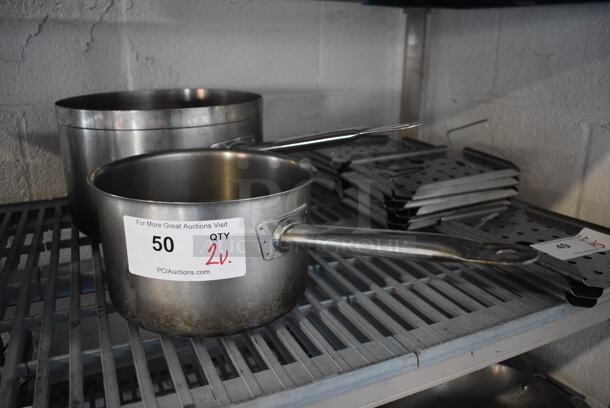 2 Stainless Steel Sauce Pans. 16x8.5x5, 20.5x11x7. 2 Times Your Bid!