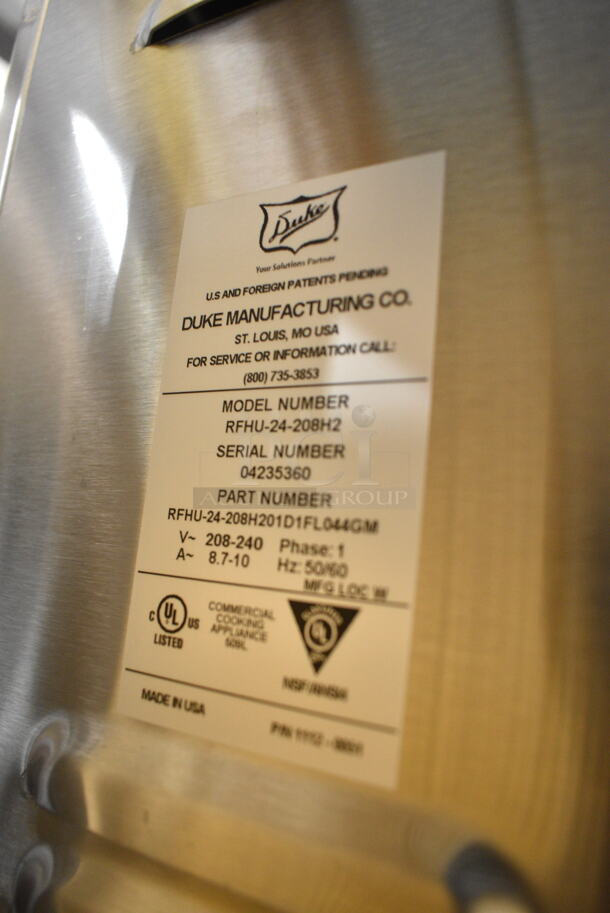 BRAND NEW! 2023 Duke RFHU-24-208H2 Stainless Steel Commercial Countertop Countertop Electric Powered Dedicated Holding Bin. 208-240 Volts.  - Image 8 of 9