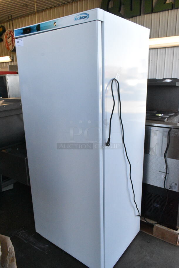 BRAND NEW SCRATCH AND DENT! KoolMore KM-RMD20WH 20 Cu. Ft. Commercial Reach in Refrigerator. 115 Volts, 1 Phase. Tested and Working! - Image 7 of 7