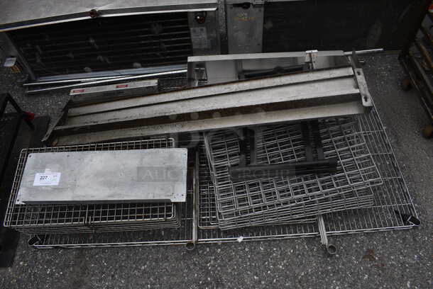 ALL ONE MONEY! Lot of Various Metal Items Including Metro Style Shelf. Includes 60x36x1.5