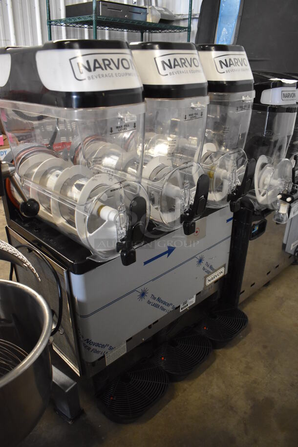 2022 Narvon 378SM3 Metal Commercial Countertop 3 Hopper Slushie Machine. 120 Volts, 1 Phase. 24x20x36. Tested and Powers On But Does Not Get Cold - Image 5 of 9