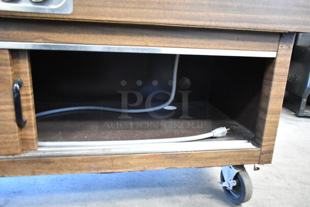 Duke Stainless Steel Commercial Electric Powered 4 Bay Steam Table w/ Sneeze Guard on Commercial Casters. - Image 9 of 9