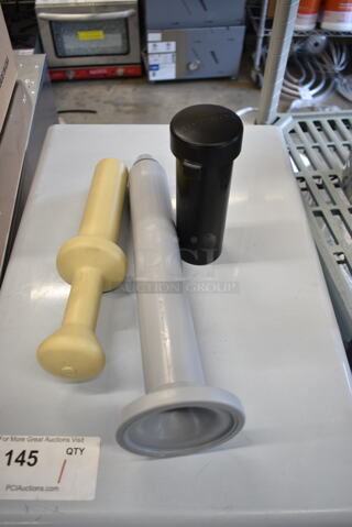 3 BRAND NEW SCRATCH AND DENT! Items Including HP0011909900 Hobart 00-119099-00002 Overflow Tube, HP0011992200 Hobart 00-119922-00001 Feed Stomper, HP00274312 Hobart 00-274312 Pestle. 3 Times Your Bid! 