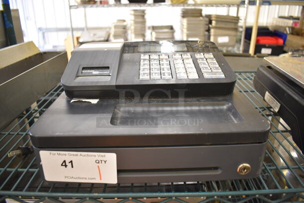 Casio Countertop Electronic Cash Register w/ Key. 13x13.5x7