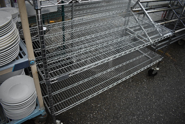 Metro Chrome Finish 5 Tier Shelving Unit on Commercial Casters. BUYER MUST DISMANTLE. PCI CANNOT DISMANTLE FOR SHIPPING. PLEASE CONSIDER FREIGHT CHARGES. 60x30x80 - Image 4 of 4