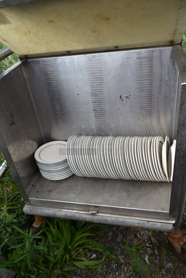 Stainless Steel Dish Cart w/ Plates on Commercial Casters. - Image 5 of 5