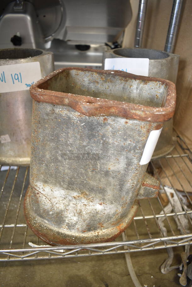 ALL ONE MONEY! Lot of 4 Metal Meat Mixer Grinder Pieces.  - Image 3 of 10
