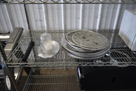 ALL ONE MONEY! Lot of Metal Pans, Microphone and Light Cover