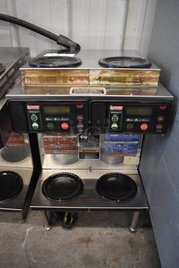 2014 Bunn AXIOM 2/2 TWIN Stainless Steel Commercial Countertop 4 Burner Coffee Machine. 120/208-240 Volts, 1 Phase. 16x18x25