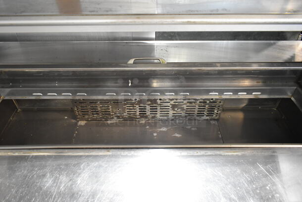 Turbo Air MST-60 Stainless Steel Commercial Sandwich Salad Prep Table Bain Marie Mega Top w/ 2 Tier Over Shelf on Commercial Casters. 115 Volts, 1 Phase. Tested and Working! - Image 4 of 8