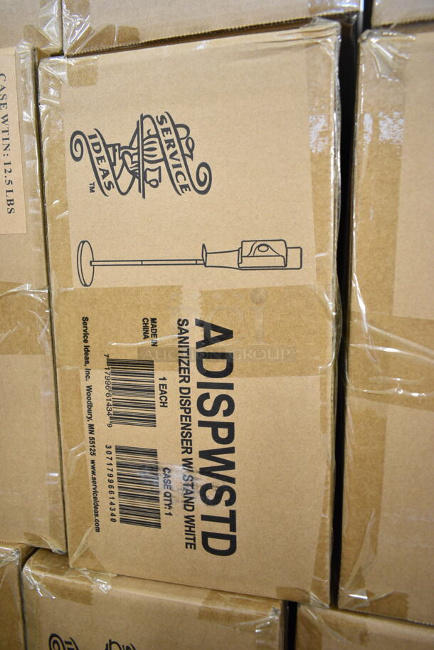 PALLET LOT of 60 BRAND NEW IN BOX! Service Ideas ADISPWSTD 27 oz Gel Soap and Hand Sanitizer Dispenser w/ Floor Stand - 53"H, White. 60 Times Your Bid! - Image 4 of 5