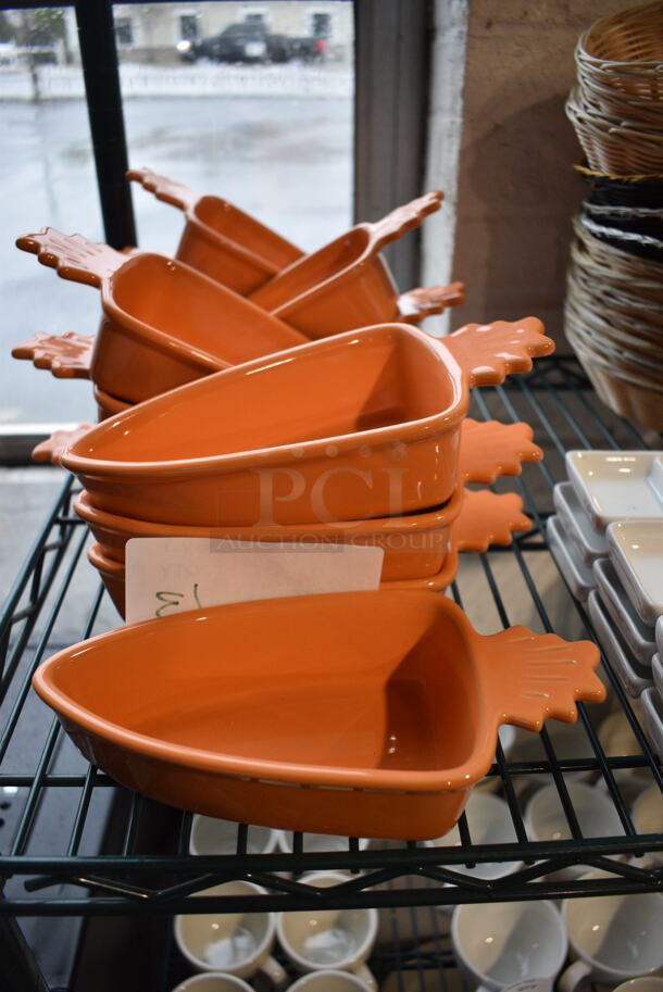 13 Orange Ceramic Carrot Shaped Bowls. 8.5x4x2. 13 Times Your Bid! - Image 3 of 3