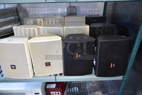 12 JBL Speakers Including Control 25T. 12 Times Your Bid!