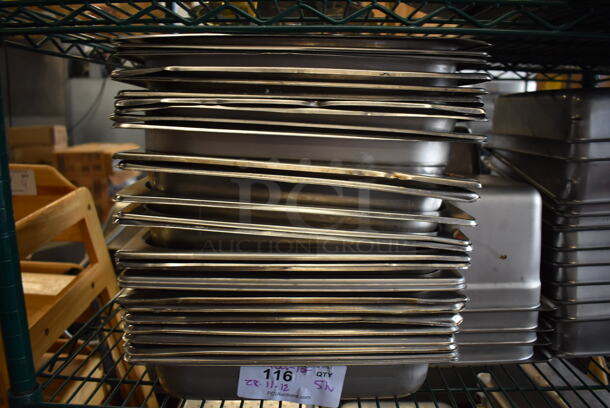 ALL ONE MONEY! Tier Lot of 51 Various Stainless Steel Drop In Bins. Includes 1/1x2.5, 1/6x6 - Image 4 of 5
