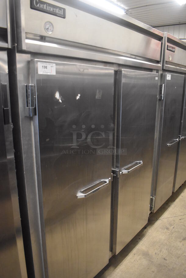 Continental 2FE Stainless Steel Commercial 2 Door Reach In Freezer on Commercial Casters. 115 Volts, 1 Phase. 57x34x82. Tested and Working! - Image 6 of 6