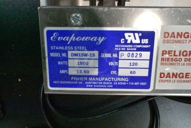 BRAND NEW! Evapoway DM15W-1S Stainless Steel Condensate Pan. 120 Volts, 1 Phase.  - Image 6 of 6