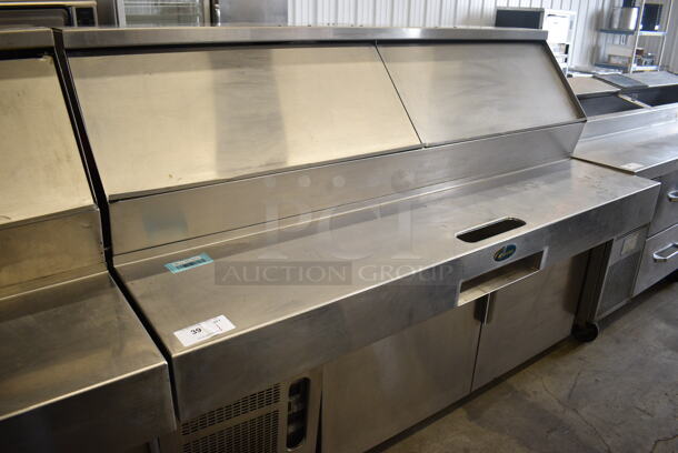 Randell Model PH72E3 Stainless Steel Commercial Sandwich Salad Prep Table Bain Marie Mega Top w/ 2 Doors on Commercial Casters. 72x41.5x55. Tested and Powers On But Does Not Get Cold - Image 3 of 7