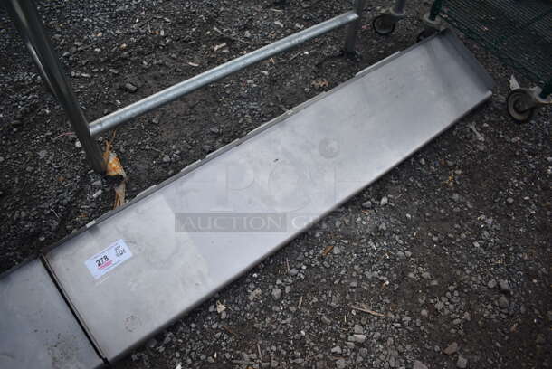 Stainless Steel Shelf w/ Wall Mount Brackets. 60x12x7 - Image 2 of 3