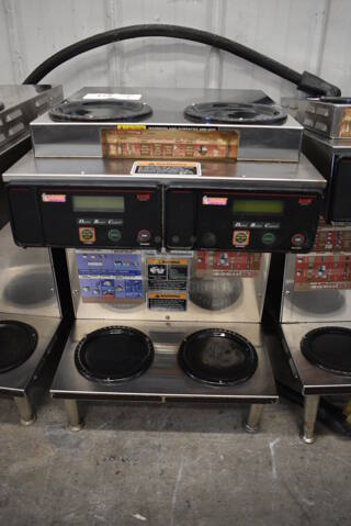 2011 Bunn AXIOM 2/2 TWIN Stainless Steel Commercial Countertop 4 Burner Coffee Machine. 120/208-240 Volts, 1 Phase. 16x18x25