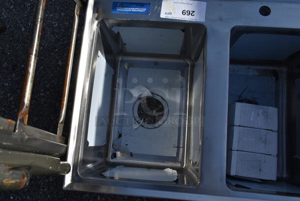 BRAND NEW SCRATCH AND DENT! AmGood DIS-101410-3-F Stainless Steel Commercial 3 Bay Drop In Sink. Bays 10x14 - Image 5 of 6