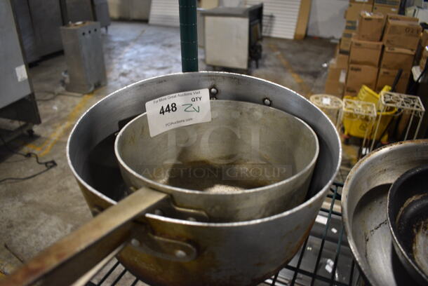 2 Various Metal Sauce Pots. 20.5x12x5, 17x9x4.5. 2 Times Your Bid! - Image 2 of 2