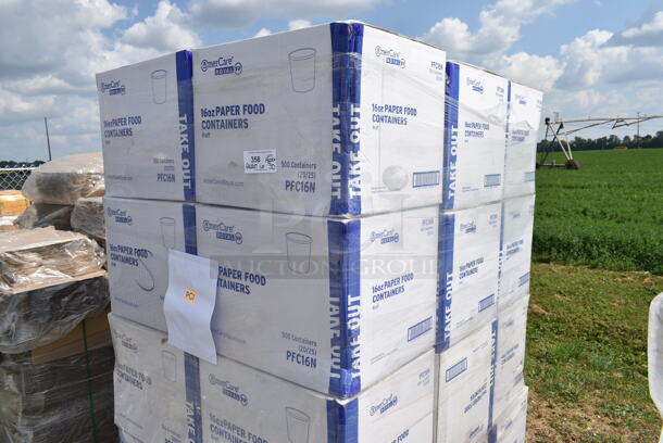 PALLET LOT of 30 BRAND NEW Boxes of AmerCare Royal PFC16N 16 oz Paper Food Containers. 30 Times Your Bid!  - Image 5 of 6